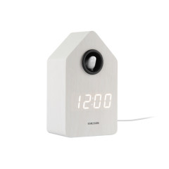 Budík Cuckoo LED Karlsson KA6061WH, 16cm